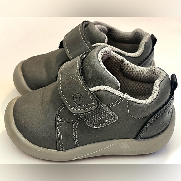 Stride Rite *2 Pairs* Baby Shoes Set - Blue Pair NWT & Gray Pair Preloved Size 3 - Picture 10 of 16